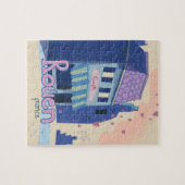 Rouen france Reiseplakat. Puzzle (Horizontal)