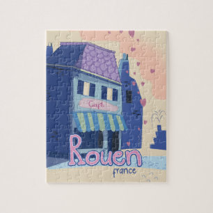 Rouen france Reiseplakat. Puzzle