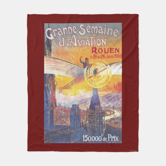 Rouen, Frankreich - Pilot und Flugzeug Fleecedecke (Vorderseite)