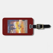 Rouen, Frankreich - Pilot und Flugzeug Gepäckanhänger (Vorderseite horizontal)