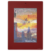 Rouen, Frankreich - Pilot und Flugzeug Klemmbrett (Rückseite)