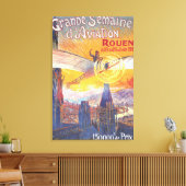 Rouen, Frankreich - Pilot und Flugzeug Leinwanddruck (Insitu (Wohnzimmer))