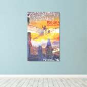 Rouen, Frankreich - Pilot und Flugzeug Leinwanddruck (Insitu (Holzboden))