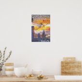Rouen, Frankreich - Pilot und Flugzeug Poster (Küche)