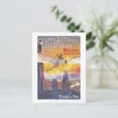 Rouen, Frankreich - Pilot und Flugzeug Postkarte (Stehend Vorderseite)