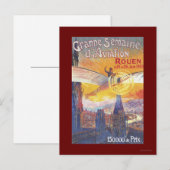 Rouen, Frankreich - Pilot und Flugzeug Postkarte (Vorne/Hinten)
