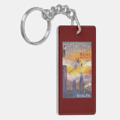 Rouen, Frankreich - Pilot und Flugzeug Schlüsselanhänger (Vorderseite links)