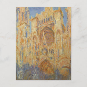 Rouen-Kathedrale, Sonnenuntergang von Claude Monet Postkarte