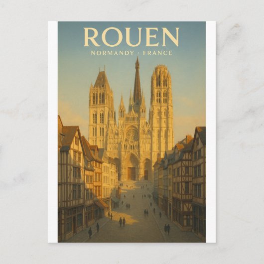 Rouen Normandy France 2026 Postkarte (Vorderseite)