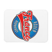 Rouen Normandy Frankreich Retrologo Magnet (Horizontal)
