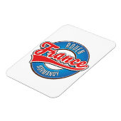 Rouen Normandy Frankreich Retrologo Magnet (Linke Seite)
