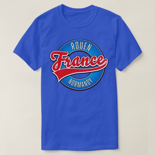 Rouen Normandy Frankreich Retrologo T-Shirt (Design vorne)