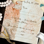 Rouge Aqua Barock Spitze RSVP Karte