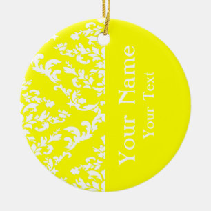 Rouge Bold Damask mit/ Name bei Emporiomoffa Keramik Ornament