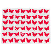 Rouge Bold Mod Butterflies Große Geschenktüte (Vorderseite)