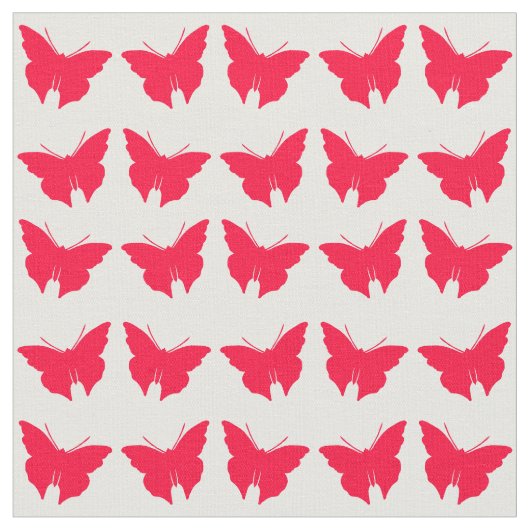 Rouge Bold Mod Butterflies Stoff (Nahaufnahme)