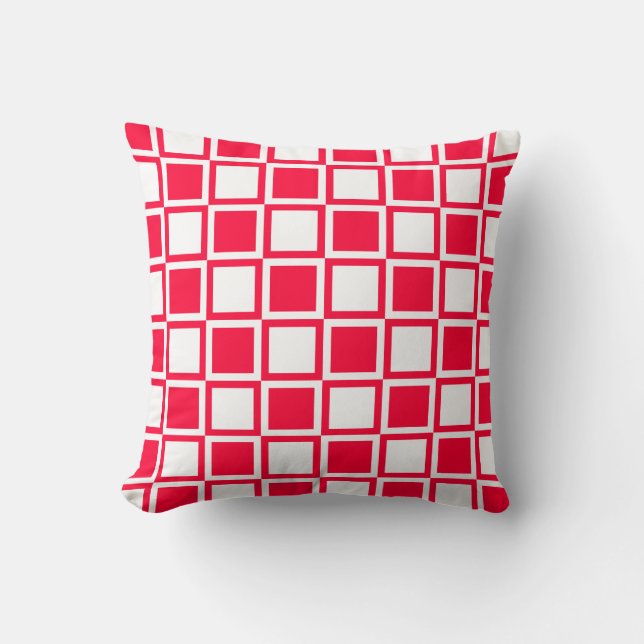 Rouge Bold Mod Quadrate Kissen (Vorderseite)