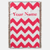 Rouge Bold Zickzack mit individuelle Name Decke (Vorderseite Vertikal)
