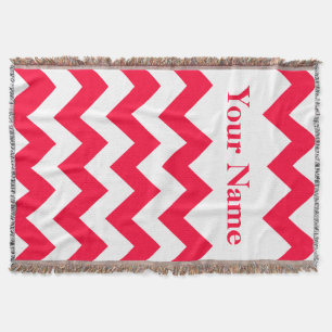 Rouge Bold Zickzack mit individuelle Name Decke