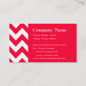 Rouge Bold Zickzack Monogram Business Card Visitenkarte (Rückseite)