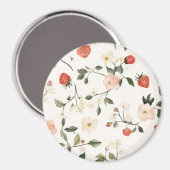 Rouge Crème Erdbeeren Magnet (Vorderseite/Rückseite)