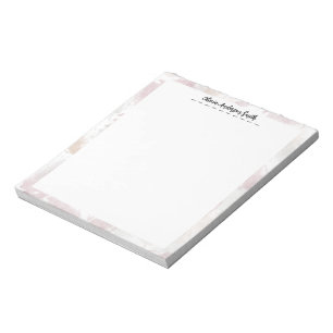 Rouge Creme Floral Name Notizblock Süß Personali