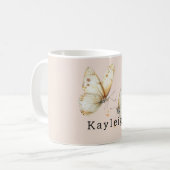 Rouge-Creme-Schmetterlinge Kaffeetasse (Vorderseite Links)
