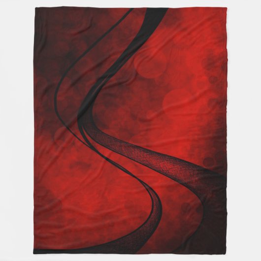 Rouge Crosshatched Wave - Fleece Blanket (Vorderseite)