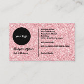 Rouge Glitter Haar Make-up Monogramm Logo Visitenkarte (Vorderseite)