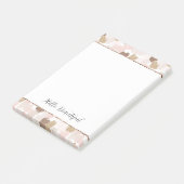 Rouge Glitter Rosa Creme Braun Herzen Post-it Klebezettel (angewinkelt)
