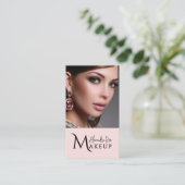 Rouge-Make-up-Artist-Qr-Code-Social-Icon Visitenkarte (Stehend Vorderseite)