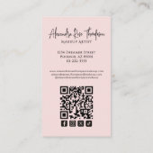 Rouge-Make-up-Artist-Qr-Code-Social-Icon Visitenkarte (Rückseite)