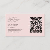 Rouge-Make-up-Artist-QR-Code-Social-Icon Visitenkarte (Rückseite)