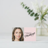 Rouge-Make-up-Artist-QR-Code-Social-Icon Visitenkarte (Stehend Vorderseite)