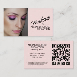 Rouge Makeup-Artist QR-Code Social Icon Visitenkarte