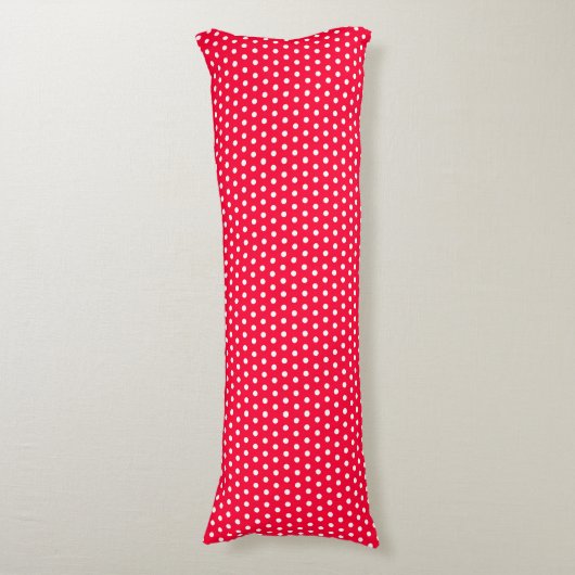 Rouge Polka Dots Seitenschläferkissen (Vorderseite Vertikal)
