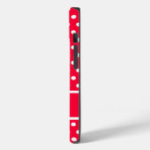 Rouge Red Polka Dots Case-Mate iPhone Hülle (Rückseite / Links)