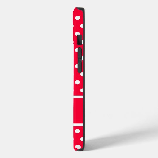 Rouge Red Polka Dots Case-Mate iPhone Hülle (Rückseite / Links)