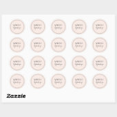 Rouge Rosa Schwarzes Makeup-Salon Runder Aufkleber (Blatt)