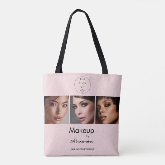 Rouge-Schrift-Logo-Foto-Makeup-Studio Tasche (Rückseite)