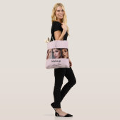 Rouge-Schrift-Logo-Foto-Makeup-Studio Tasche (Am Model)