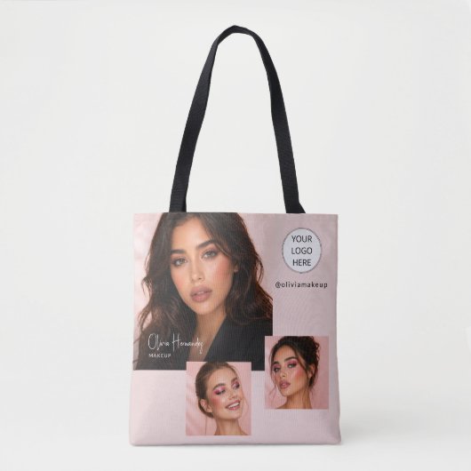Rouge-Schrift-Logo-Foto-Makeup-Studio Tasche (Vorderseite)