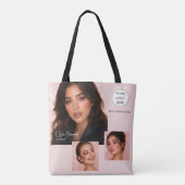 Rouge-Schrift-Logo-Foto-Makeup-Studio Tasche (Rückseite)