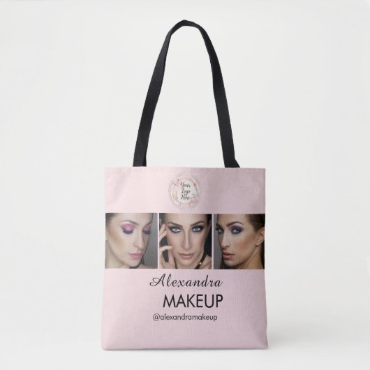 Rouge-Schrift-Logo-Foto-Makeup-Studio Tasche (Vorderseite)