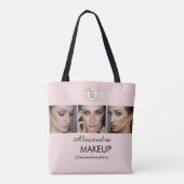 Rouge-Schrift-Logo-Foto-Makeup-Studio Tasche (Rückseite)