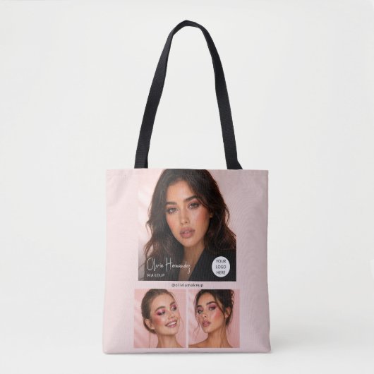 Rouge-Schrift-Logo-Foto-Makeup-Studio Tasche (Vorderseite)