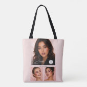 Rouge-Schrift-Logo-Foto-Makeup-Studio Tasche (Rückseite)