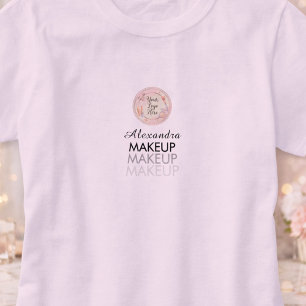 Rouge-Schrift-Logo Makeup-Mitarbeiter T-Shirt