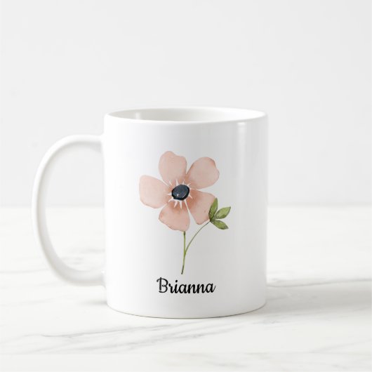 Rouge-Wasserfarben-Blume Name Kaffeetasse (Links)