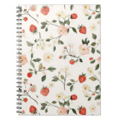Rougecreme Erdbeeren Notizblock (Vorderseite)